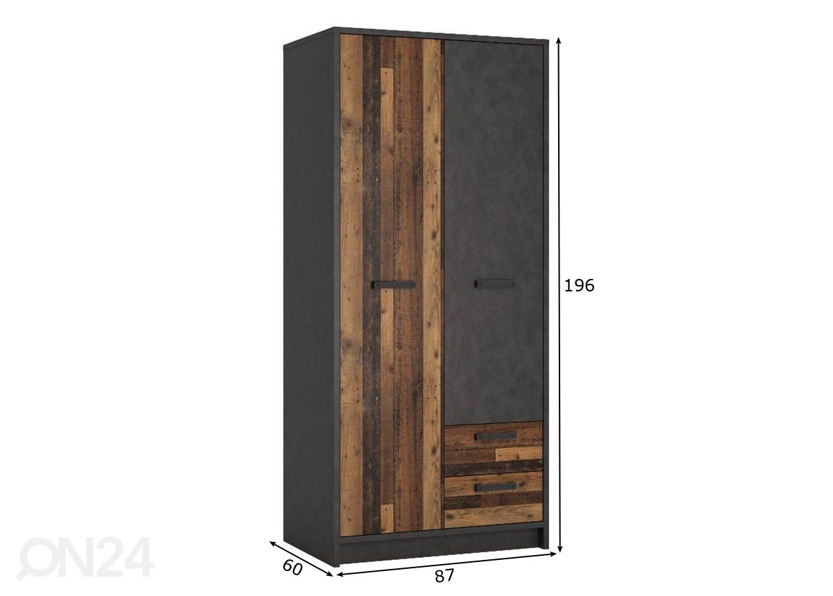 Шкаф платяной Nubi 87 cm увеличить размеры