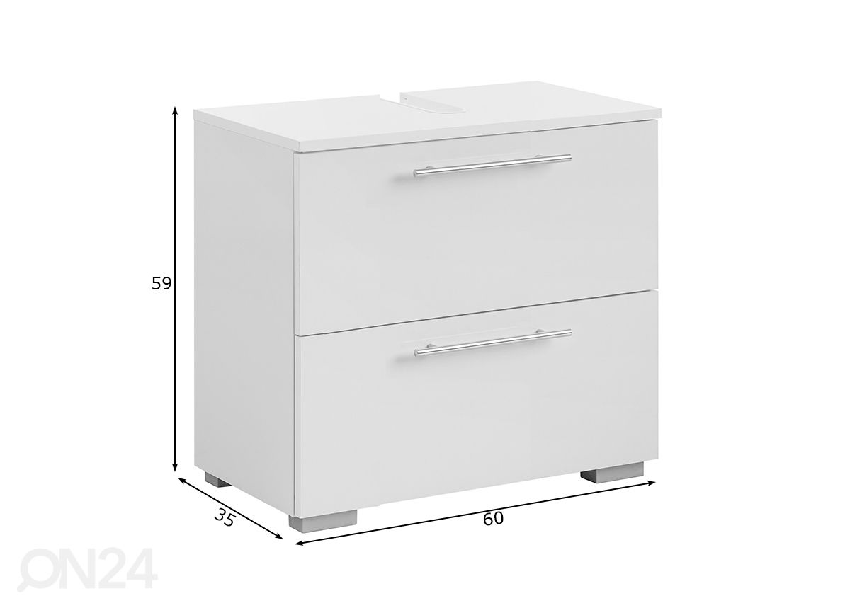 Шкаф под раковину Carlos 60 см увеличить размеры