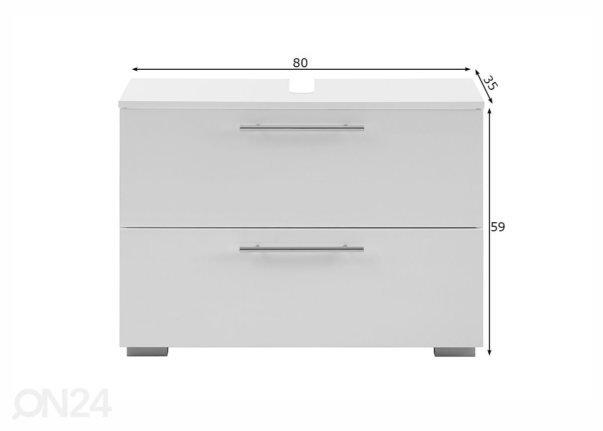 Шкаф под раковину Carlos 80 см увеличить размеры