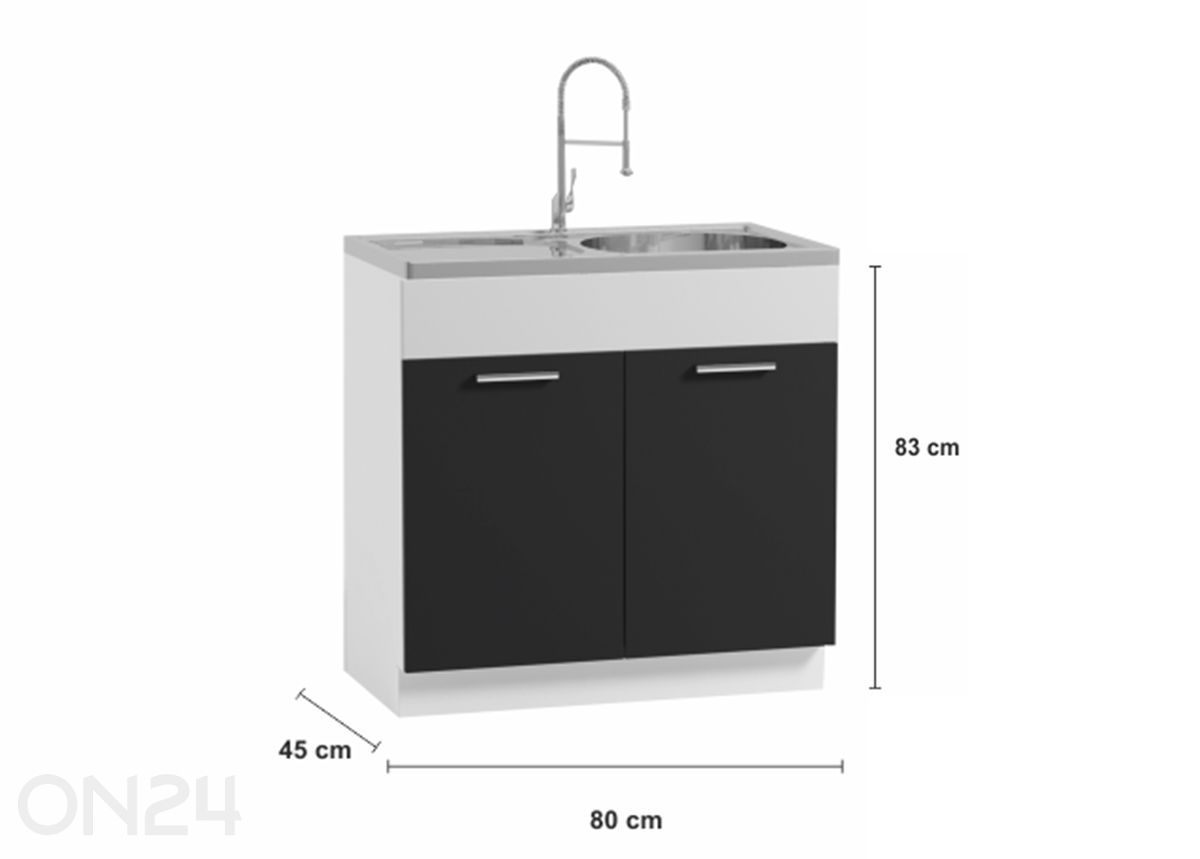Шкаф под раковину Reggio 80 cm увеличить размеры