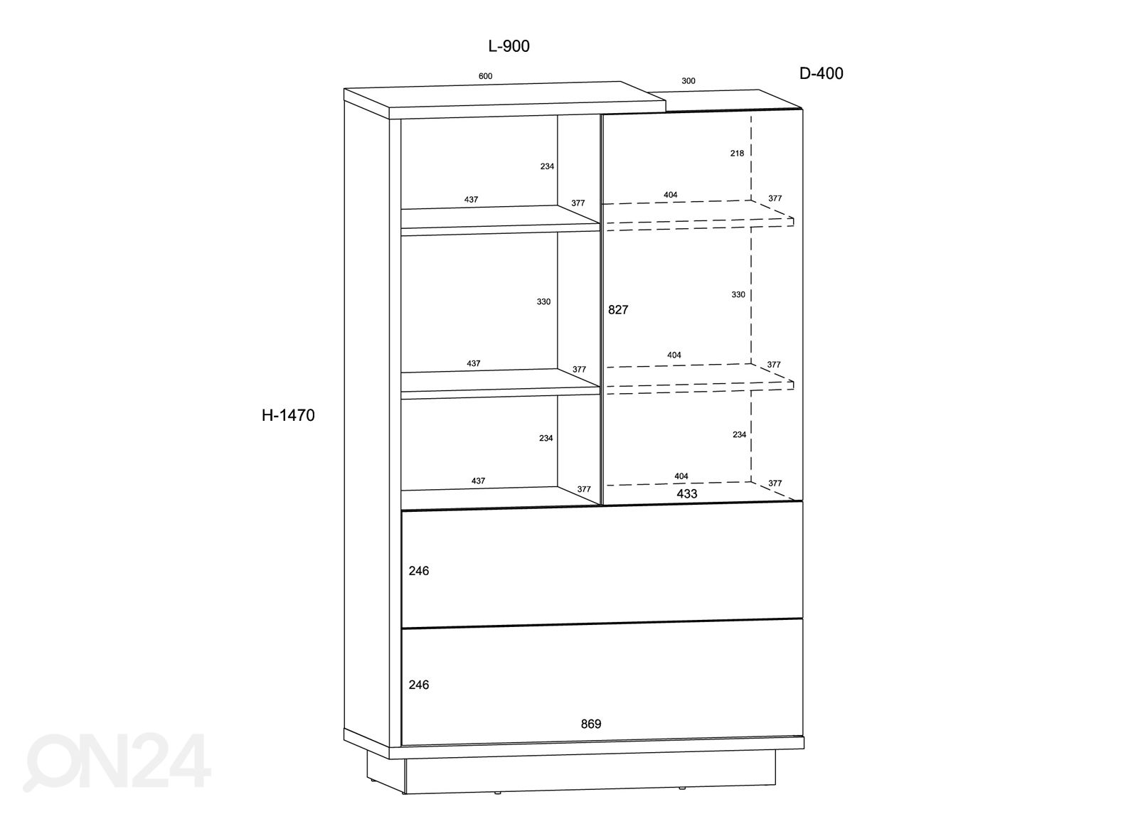 Шкаф-полка Goleen 90 cm увеличить размеры