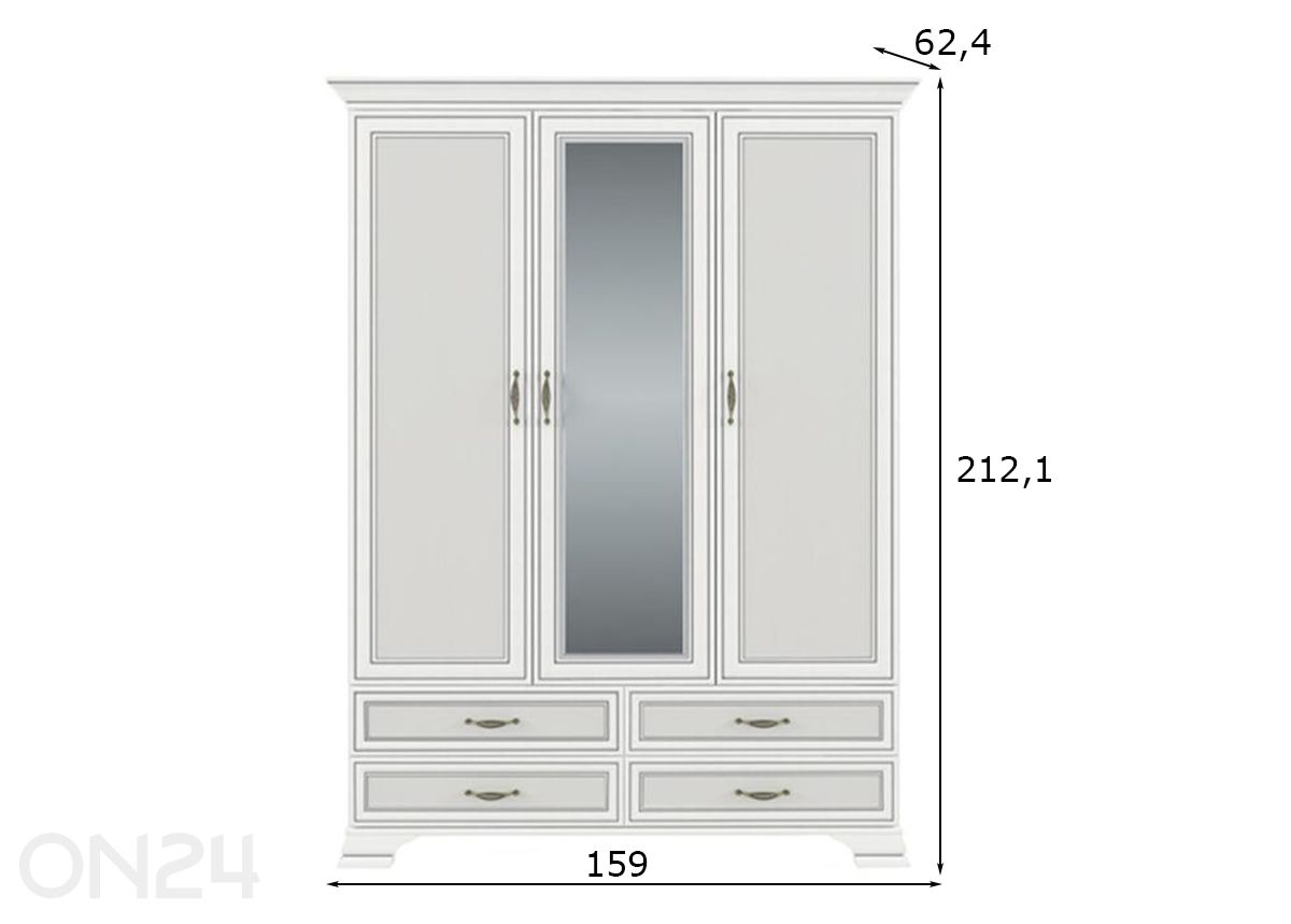 Шкаф с зеркалом Tiffany II увеличить размеры