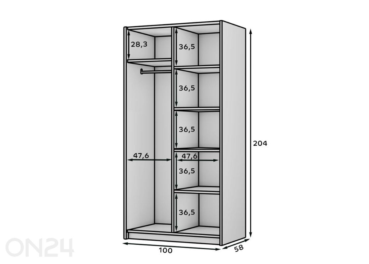 Шкаф Alera II 100 см увеличить размеры