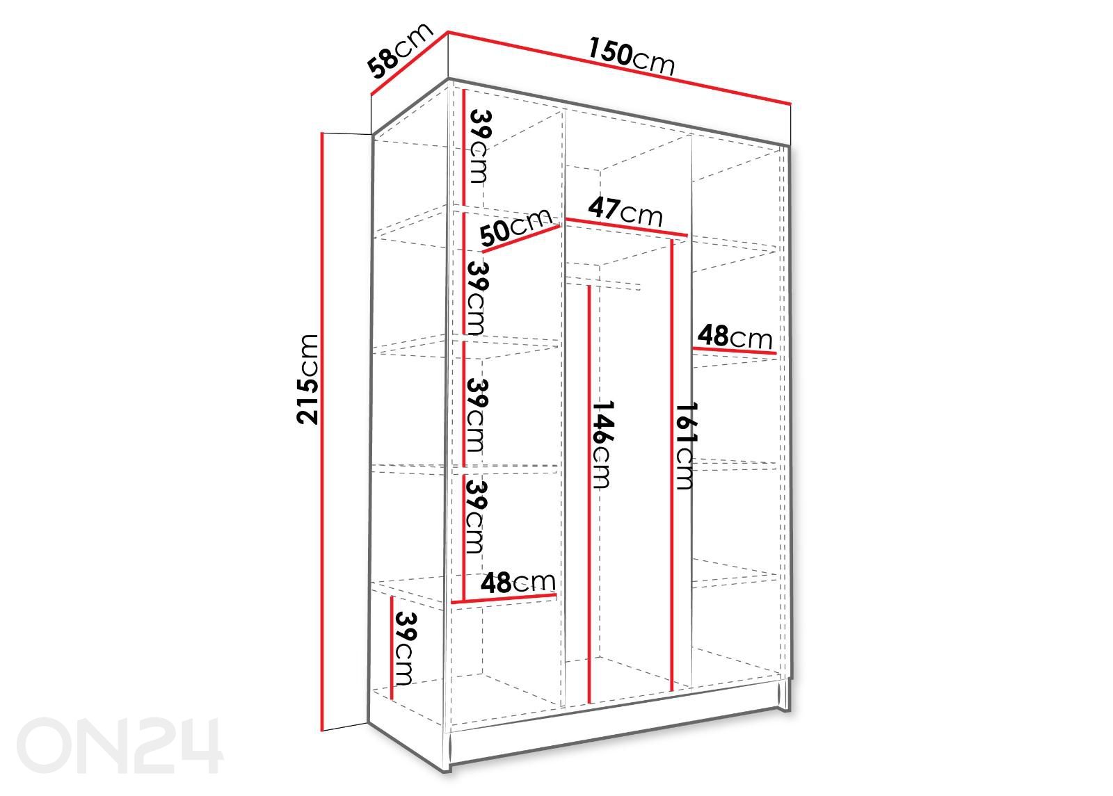 Шкаф Calia III 150 см увеличить размеры