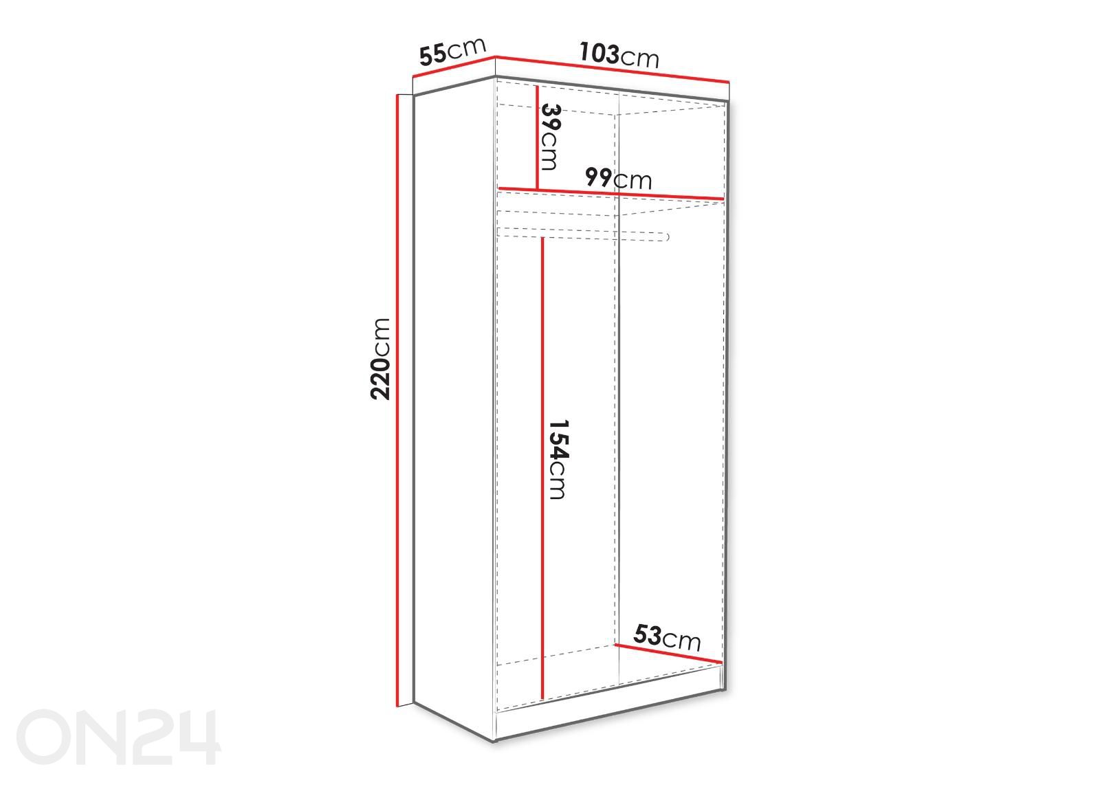 Шкаф Como 103 см увеличить размеры