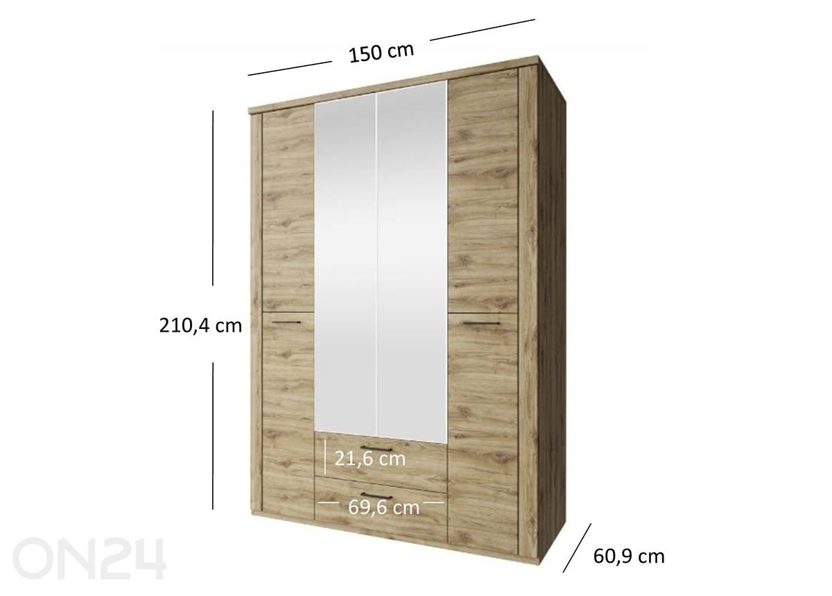 Шкаф Doorset 150 см увеличить размеры