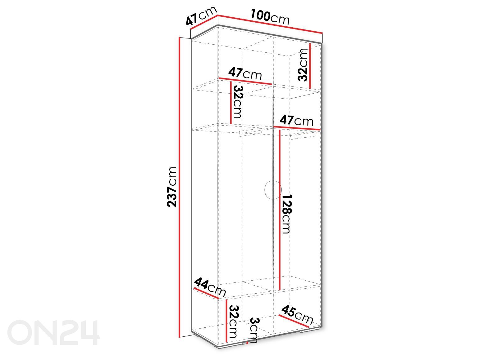 Шкаф Inova 4 100 см увеличить размеры