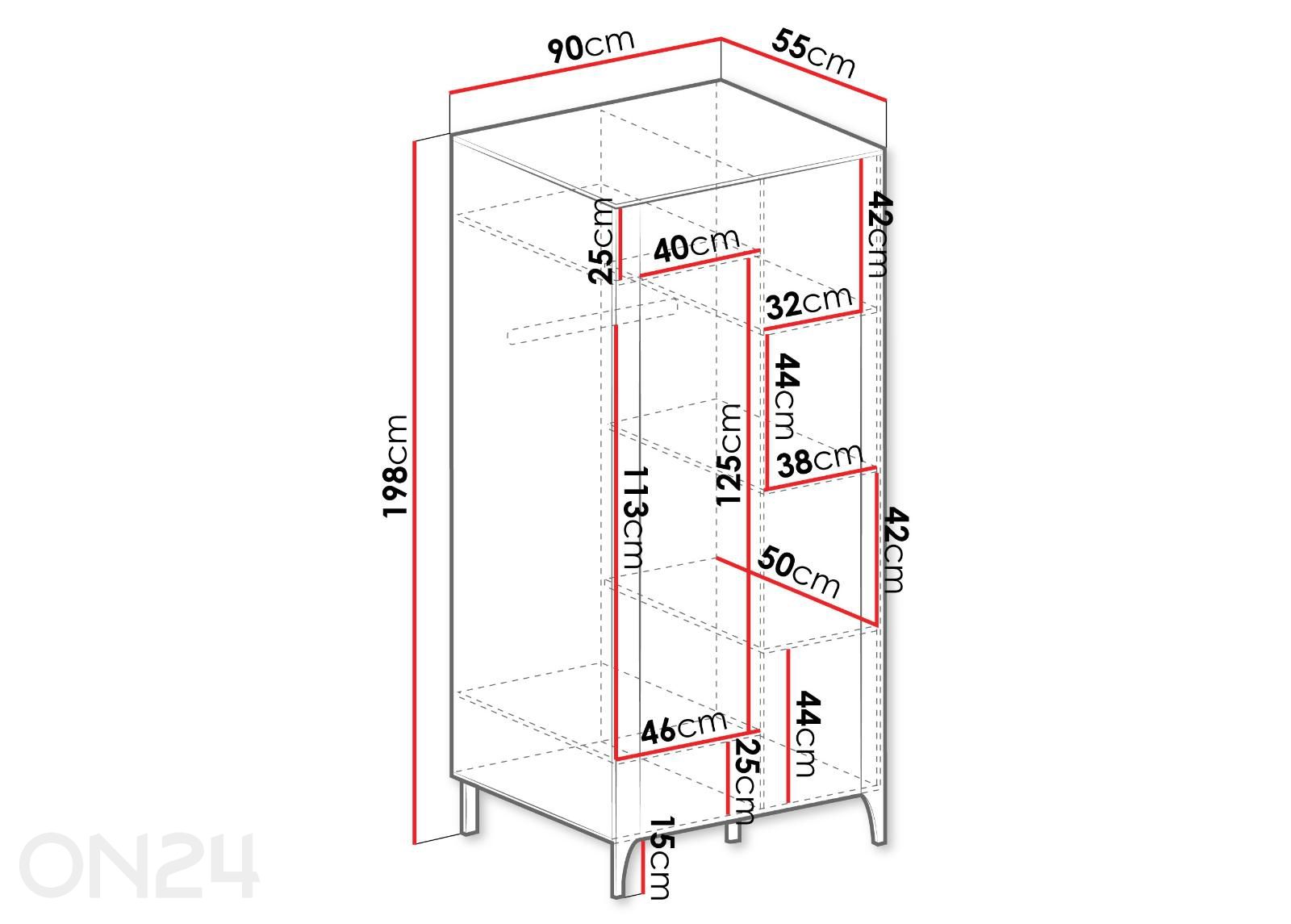 Шкаф Malumi II 90 см увеличить размеры