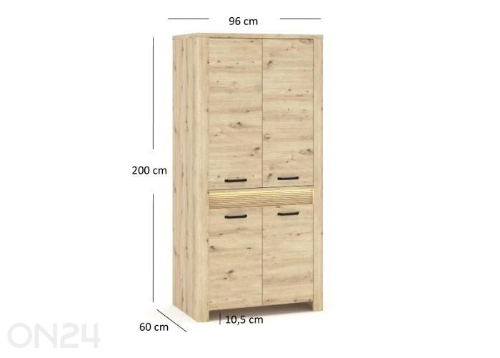 Шкаф Moris 96 см + LED увеличить размеры