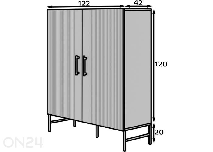 Шкаф Omaha 122 см увеличить размеры