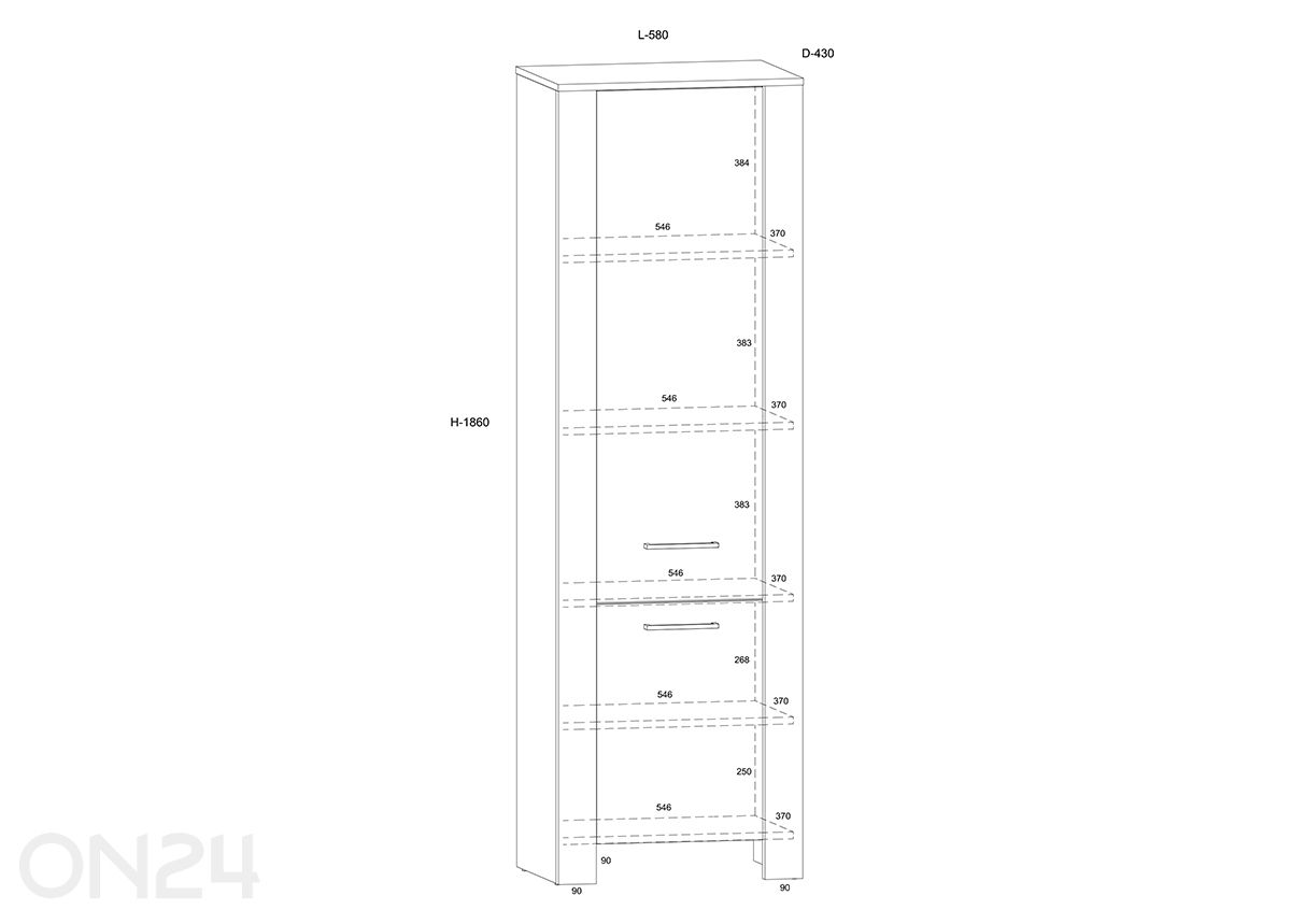 Шкаф Slide 50 см увеличить размеры