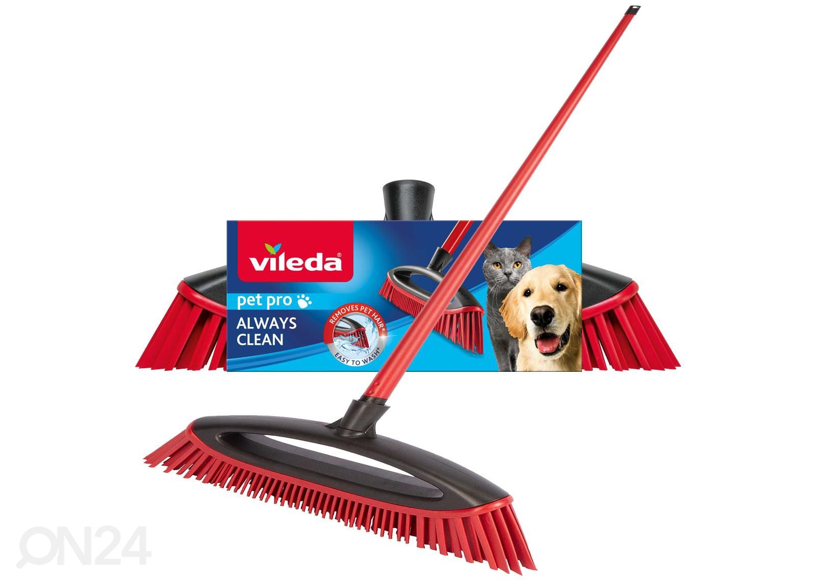 Щетка для пола Vileda Pet Pro Always Clean + телескопическая ручка увеличить