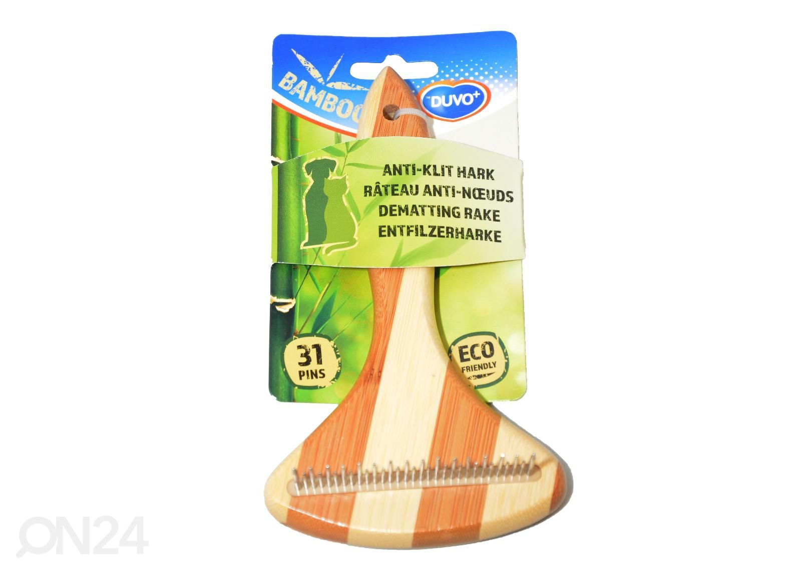 Щетка bamboo для ухода за шерстью 31 зубец Duvo + увеличить