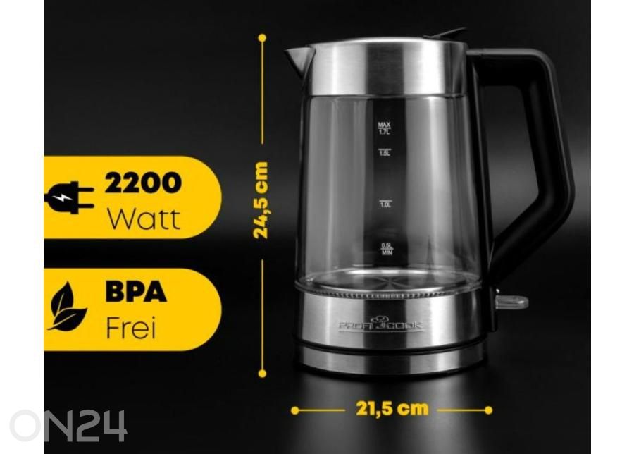 Электрический чайник ProfiCook PC-WKS 1190 G, 1,7 л увеличить размеры