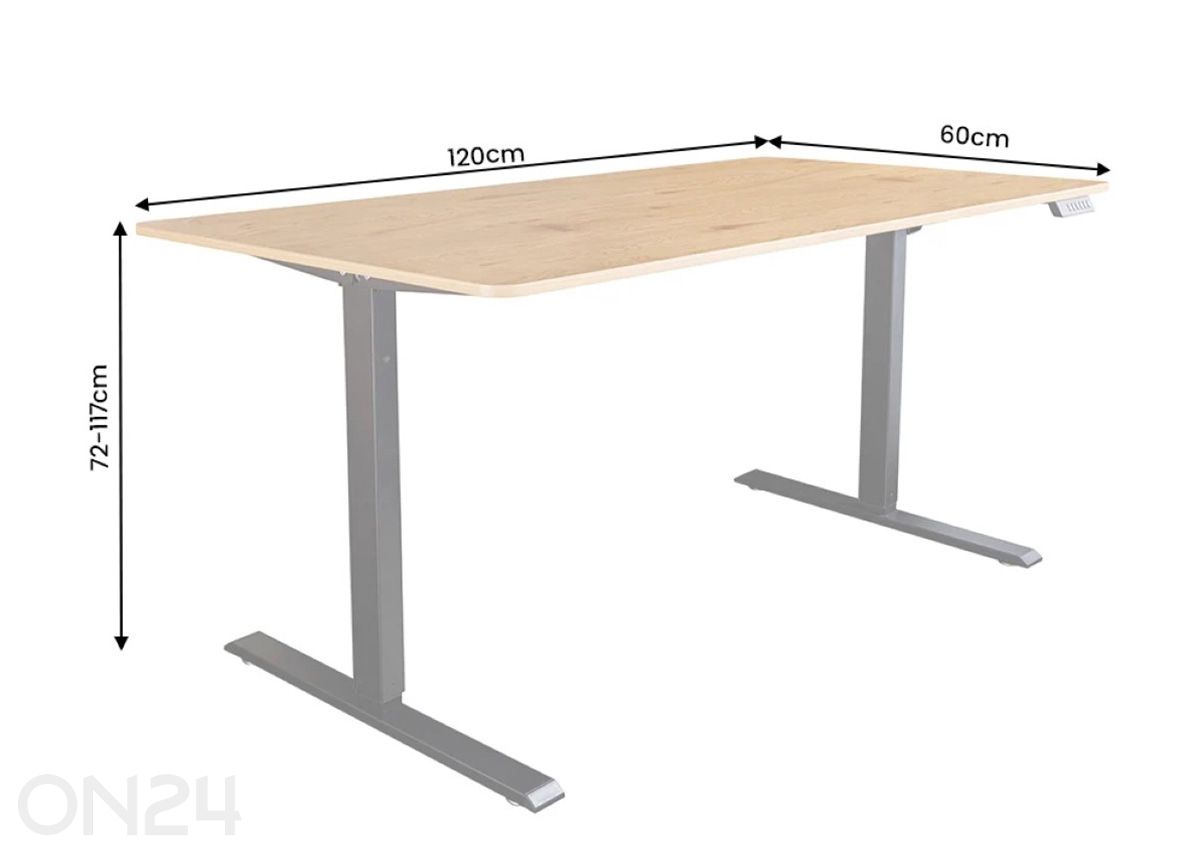 Электрически регулируемый письменный стол Oak 120 см увеличить размеры