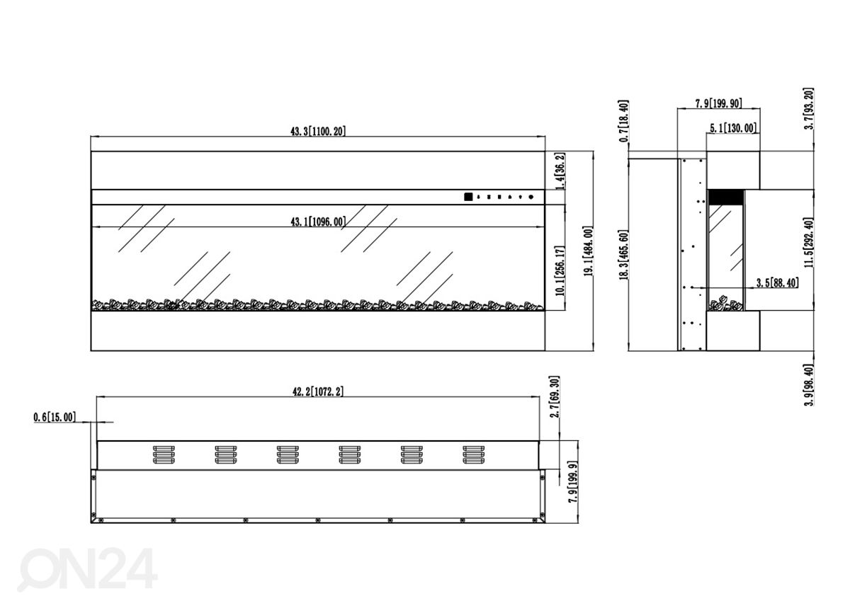 Электрокамин Aflamo Imperial 43 увеличить размеры
