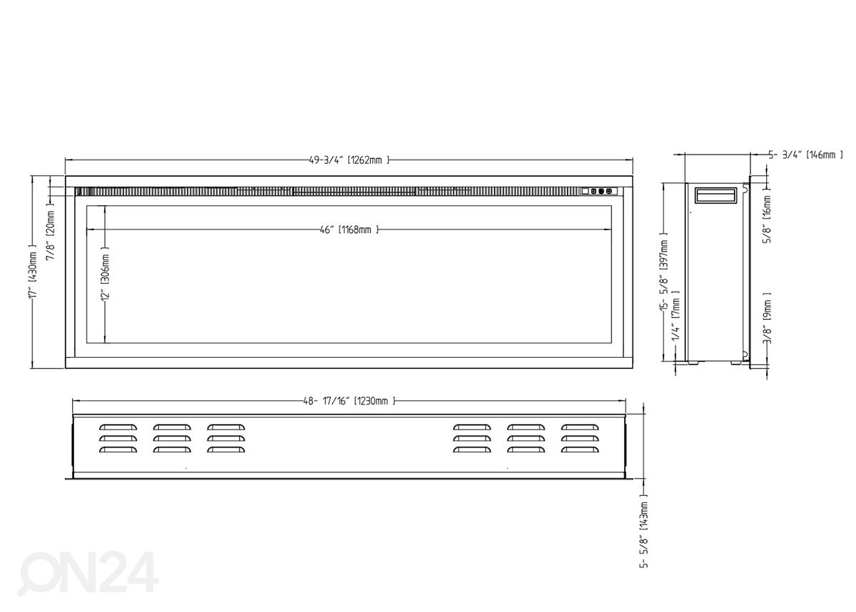 Электрокамин Aflamo Royal 50 увеличить размеры