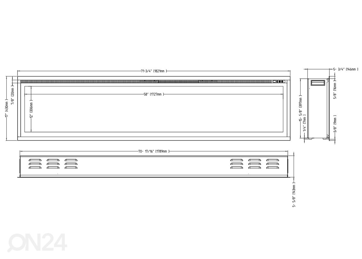 Электрокамин Aflamo Royal 72 увеличить размеры