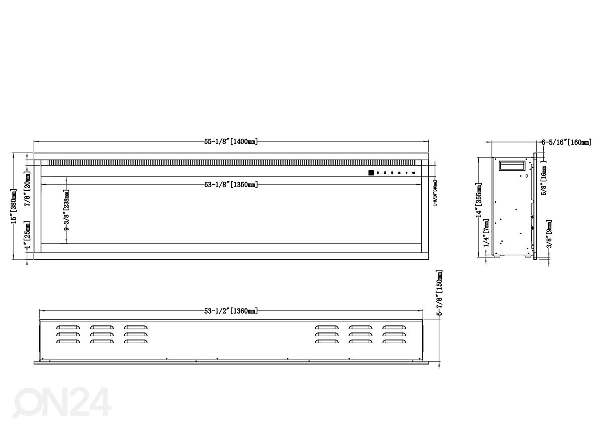 Электрокамин Aflamo Royal PRO 140 увеличить размеры