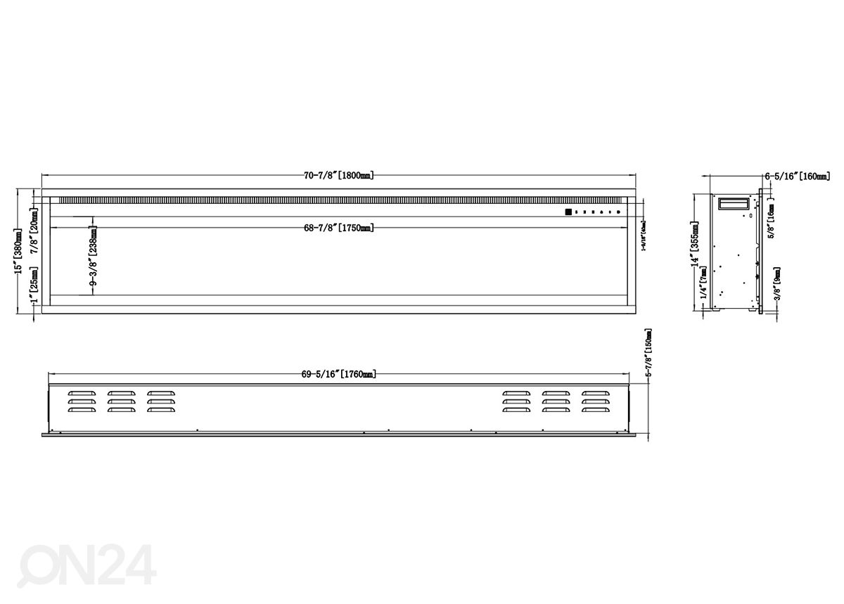 Электрокамин Aflamo Royal PRO 180 увеличить размеры