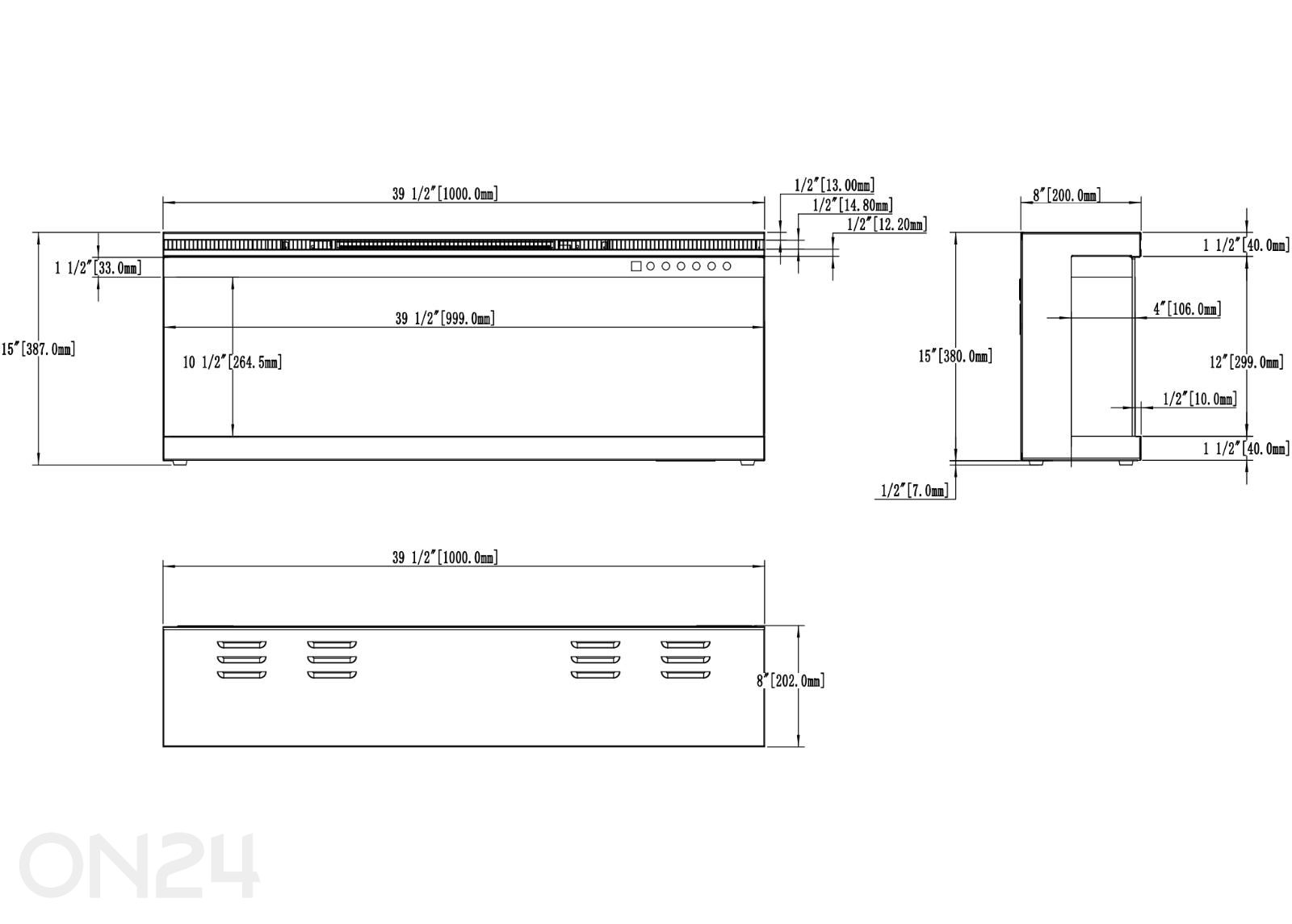 Электрокамин Aflamo Unique PRO100 увеличить размеры