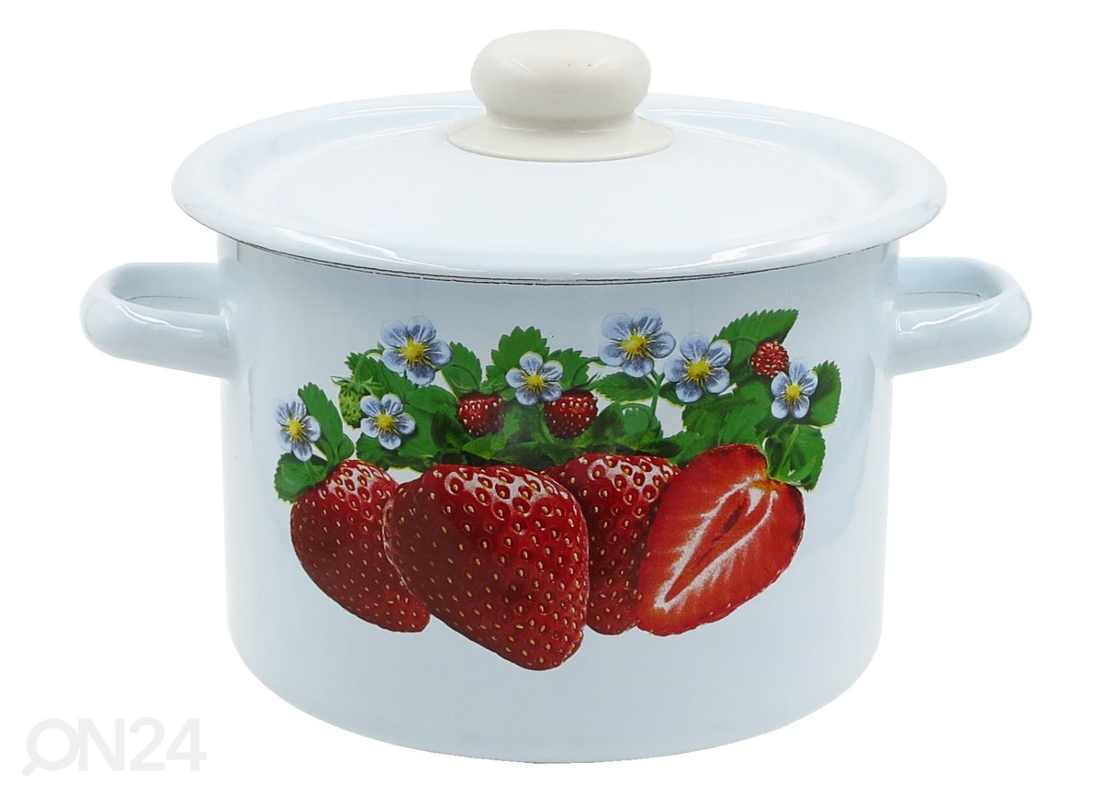 Эмалированная кастрюля Клубника 3 л увеличить