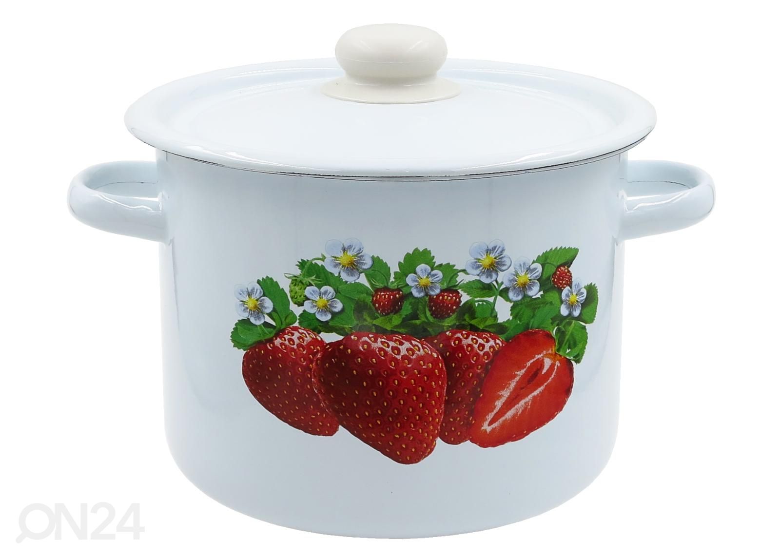 Эмалированная кастрюля Клубника 4,5 л увеличить