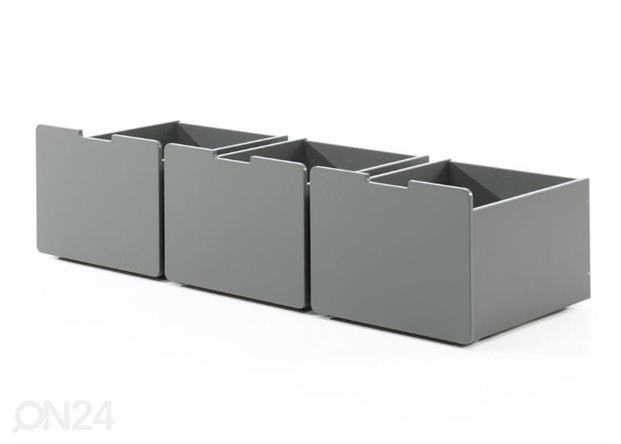 Ящики кроватные Pino 3 шт, серый увеличить