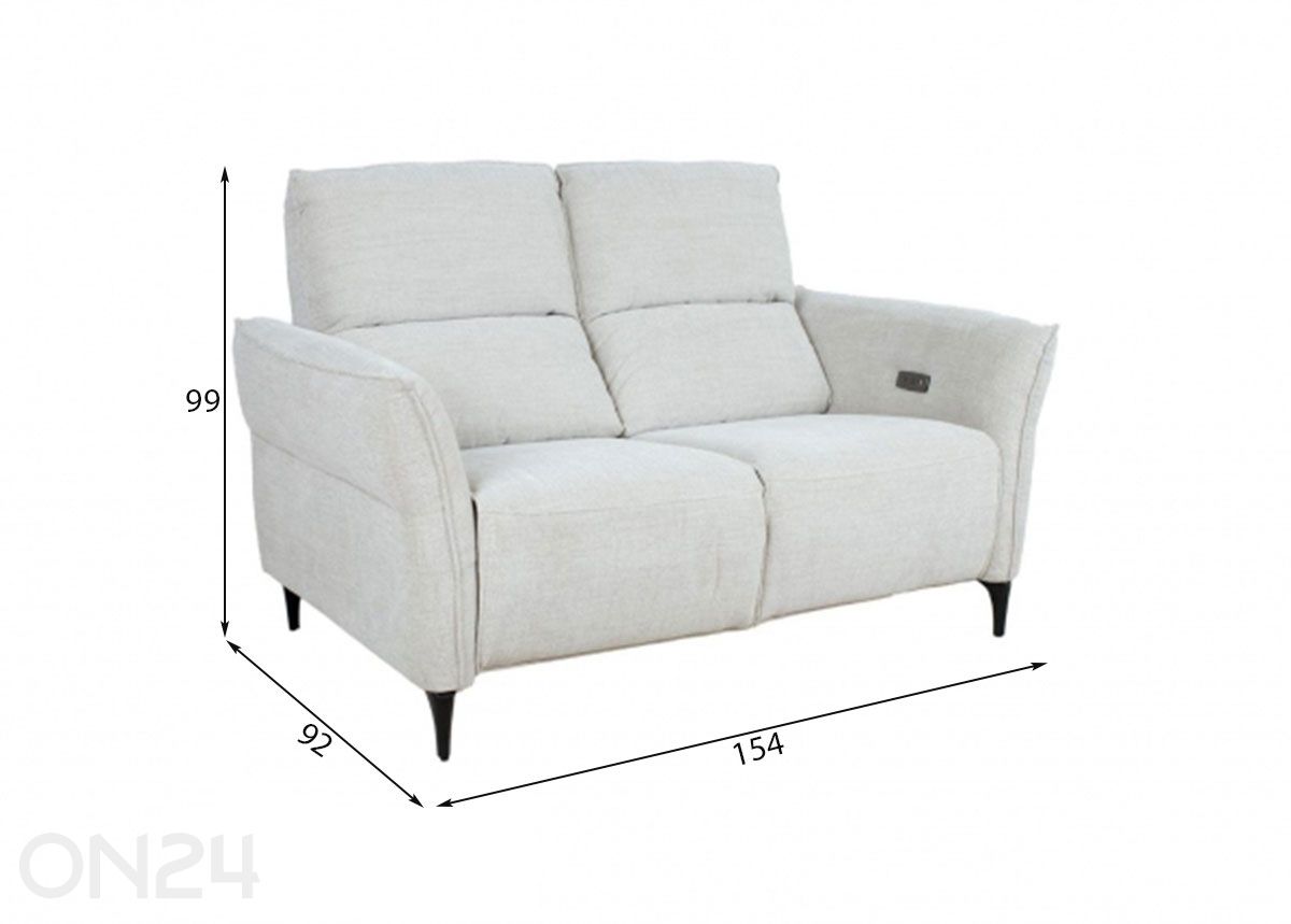 2-местный диван-реклайнер Miami Recliner (электрический) увеличить размеры