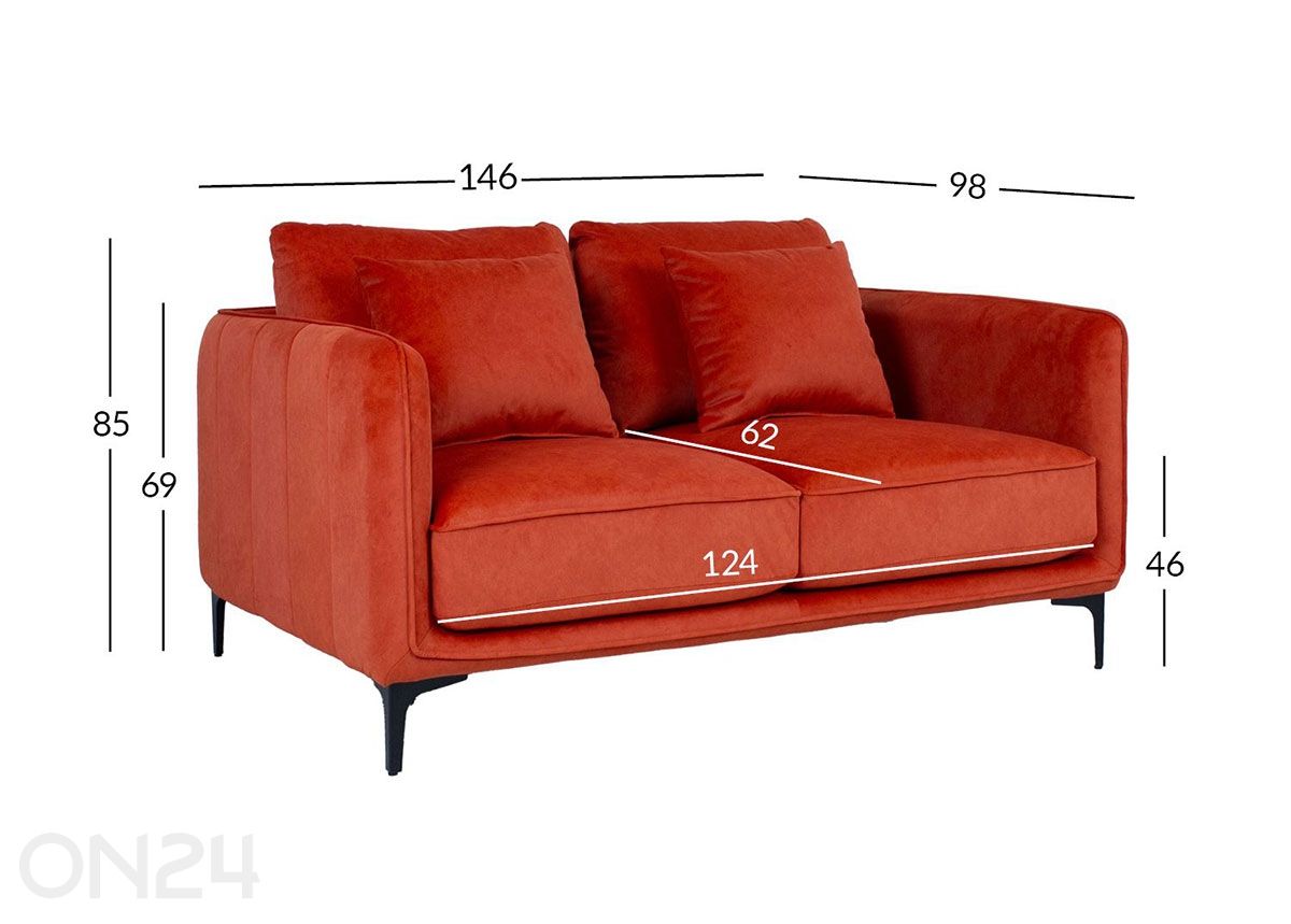 2-местный диван Bianka увеличить размеры