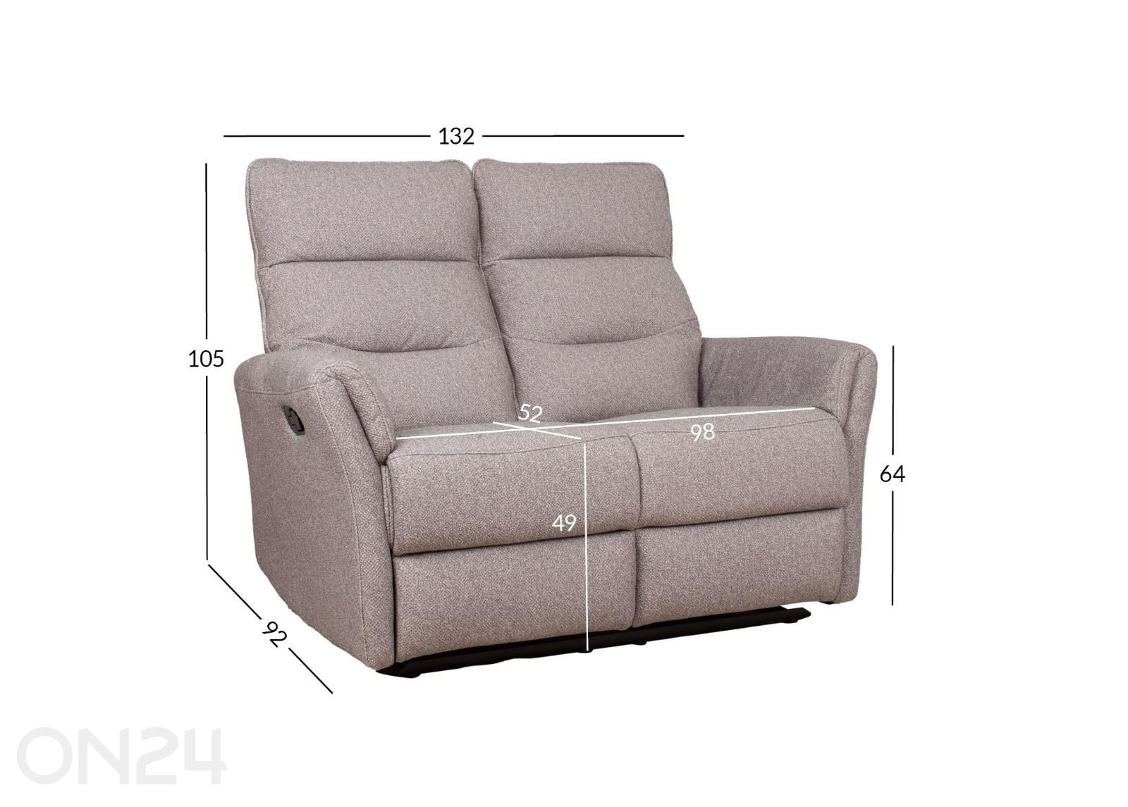 2-местный диван Bowers Recliner увеличить размеры