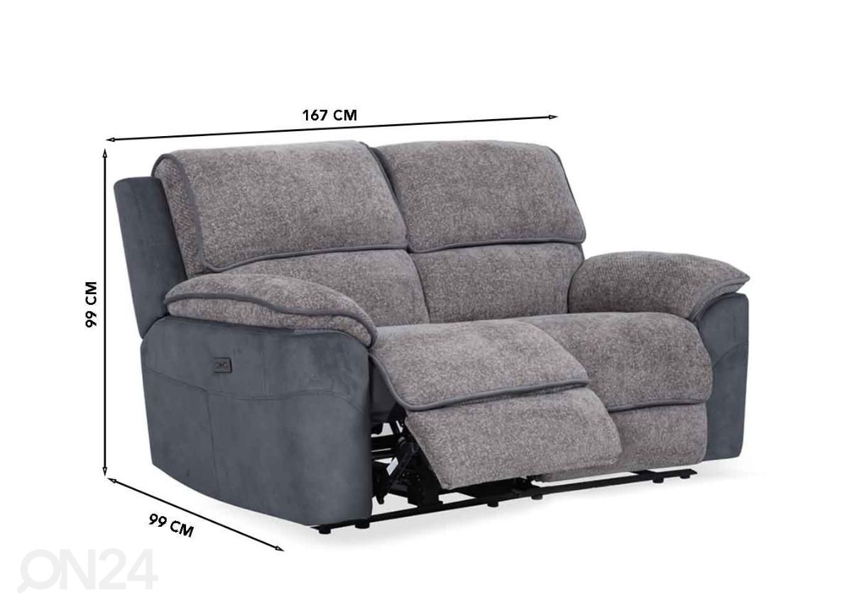 2-местный диван recliner (электрический) увеличить размеры