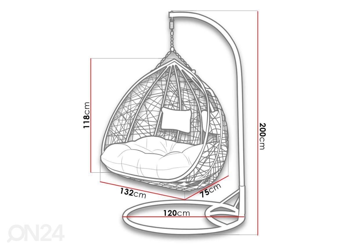 2-местный кресло-гамак Olivia увеличить размеры