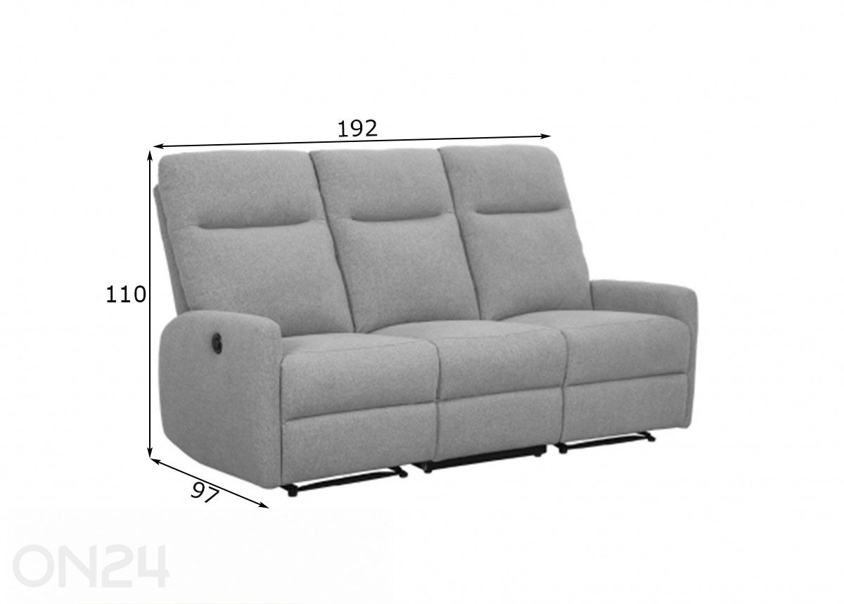 3-местный диван-реклайнер (электрический) Katy увеличить размеры