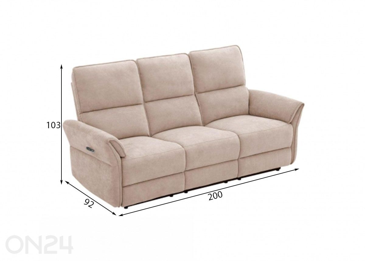 3-местный диван Damika Recliner увеличить размеры