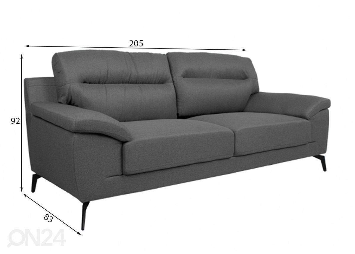 3-местный диван Enzo увеличить размеры