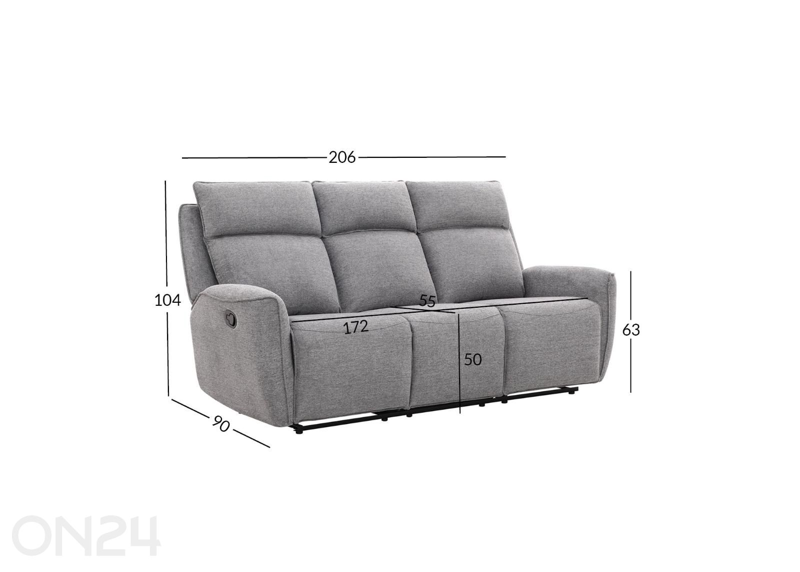 3-местный диван Maren Recliner увеличить размеры