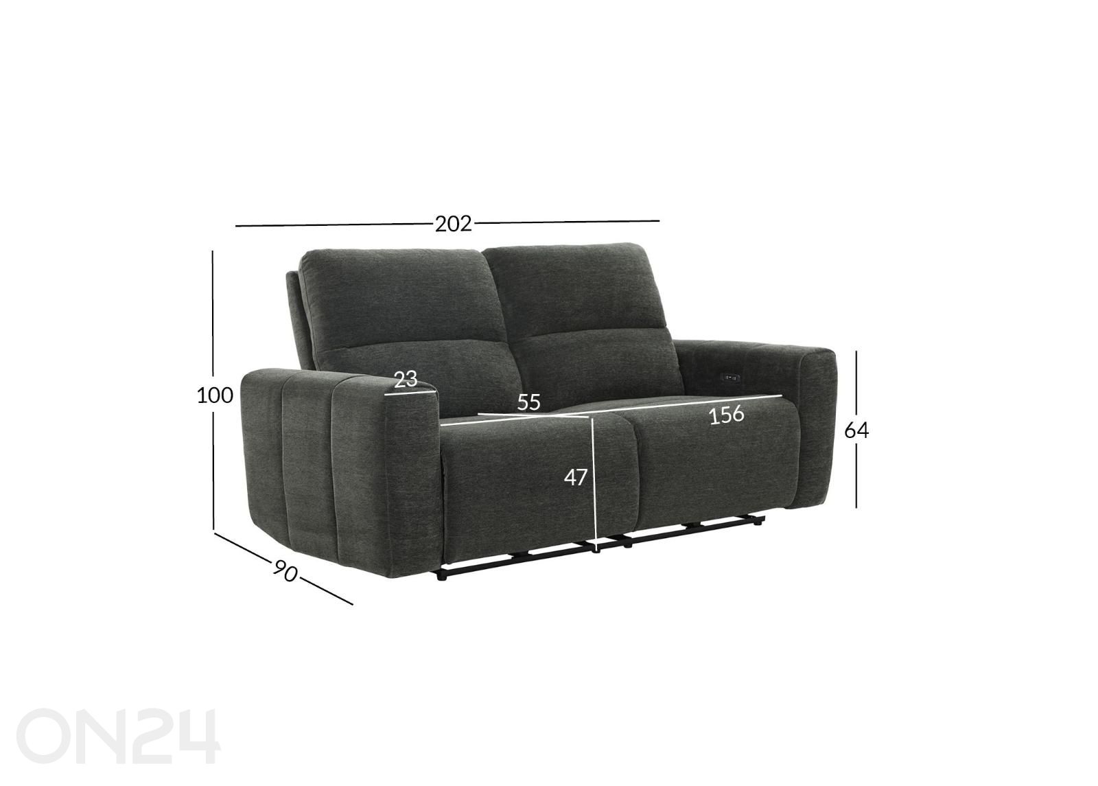 3-местный диван Matias Recliner увеличить размеры