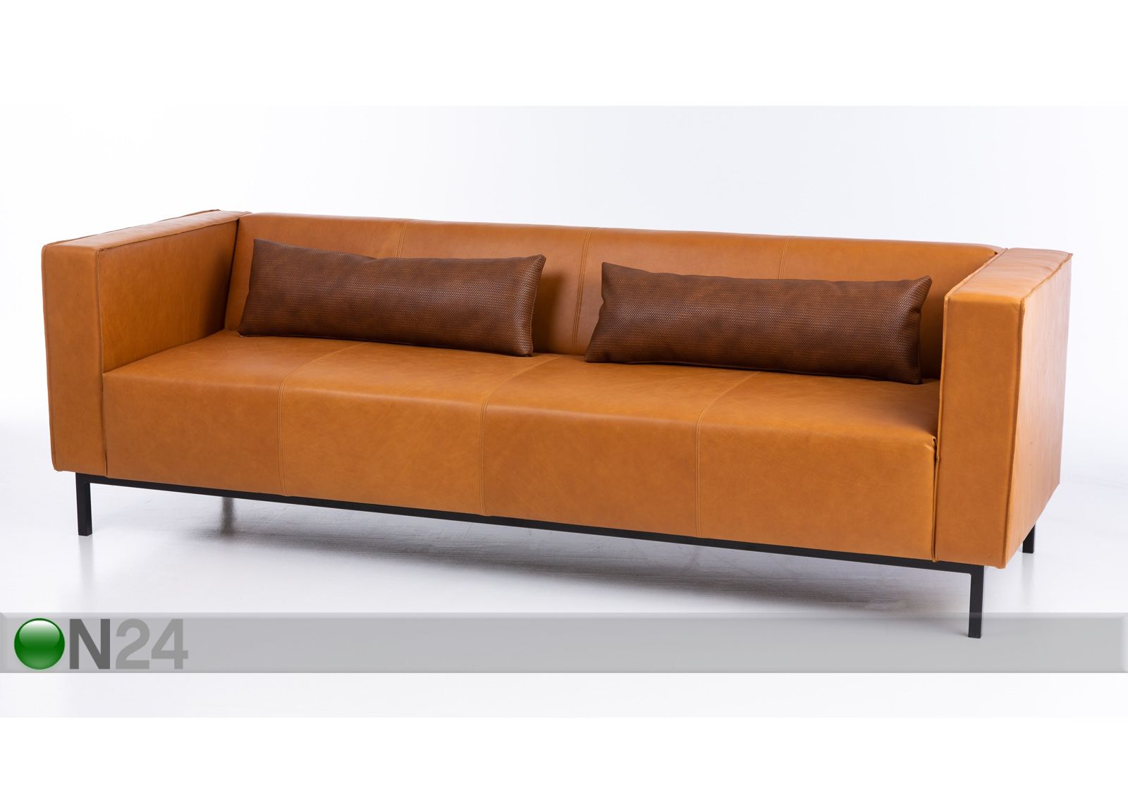 3-местный кожаный диван Office + подушки увеличить