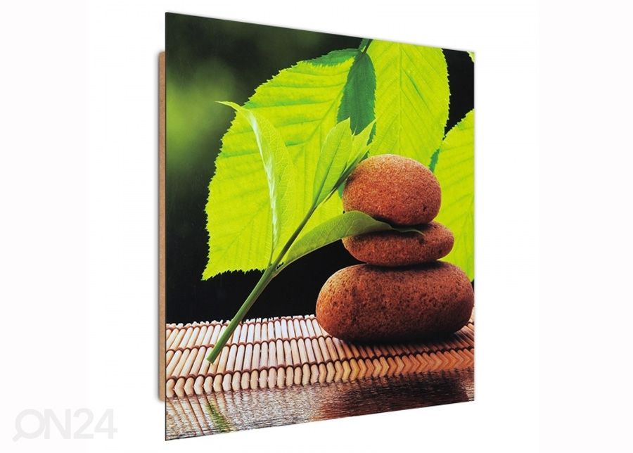 3D настенная картина Stones and leaves 30x30 см увеличить