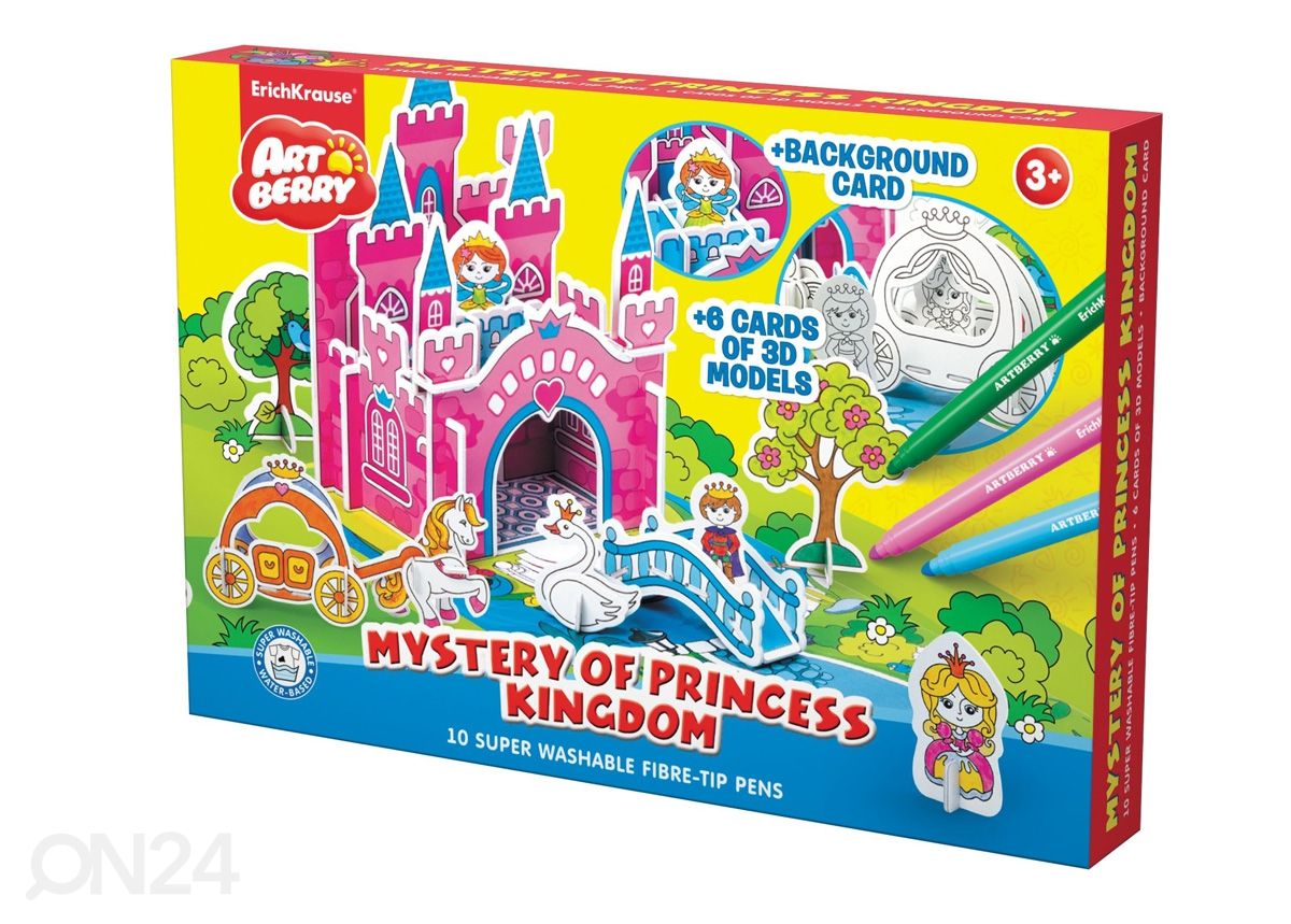 3D puzzle Mystery of Princess Kingdom/Artberry 10 фломастеров + 6 цветных листов увеличить