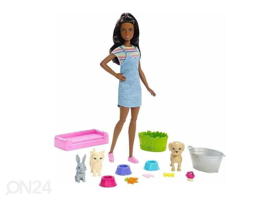 Barbie® Play'N 'Wash кукла с домашними животными увеличить