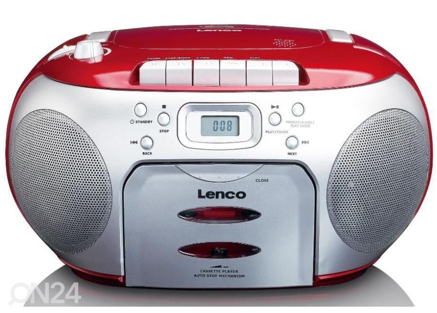 CD-радио с кассетным проигрывателем Lenco SCD420RD, красный увеличить