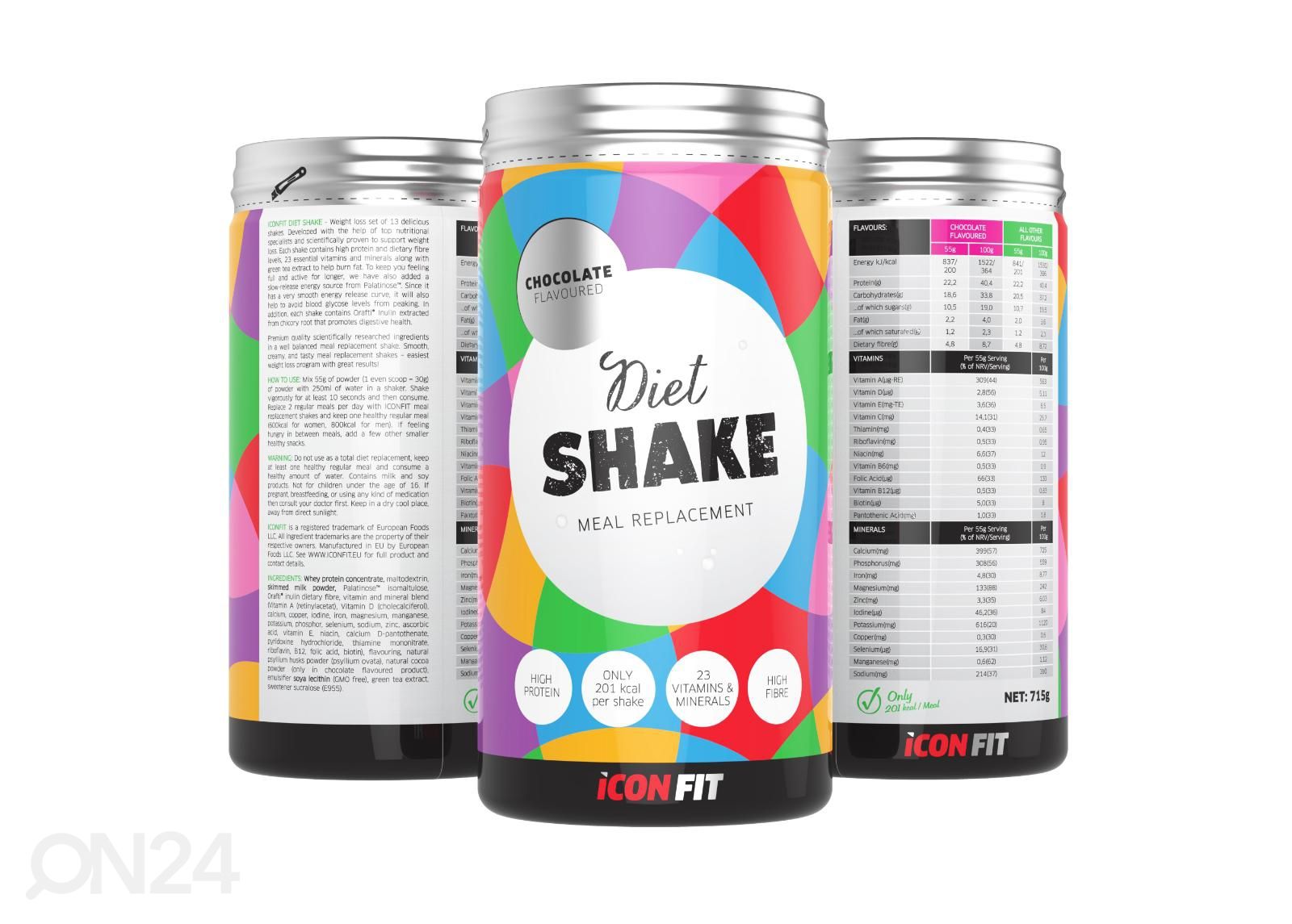 Diet Shake 14x55 г шоколад Iconfit увеличить