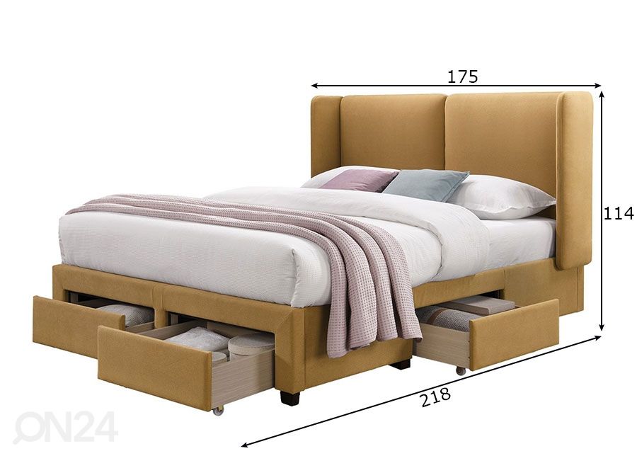 Kровать Sugi 160x200 см увеличить размеры