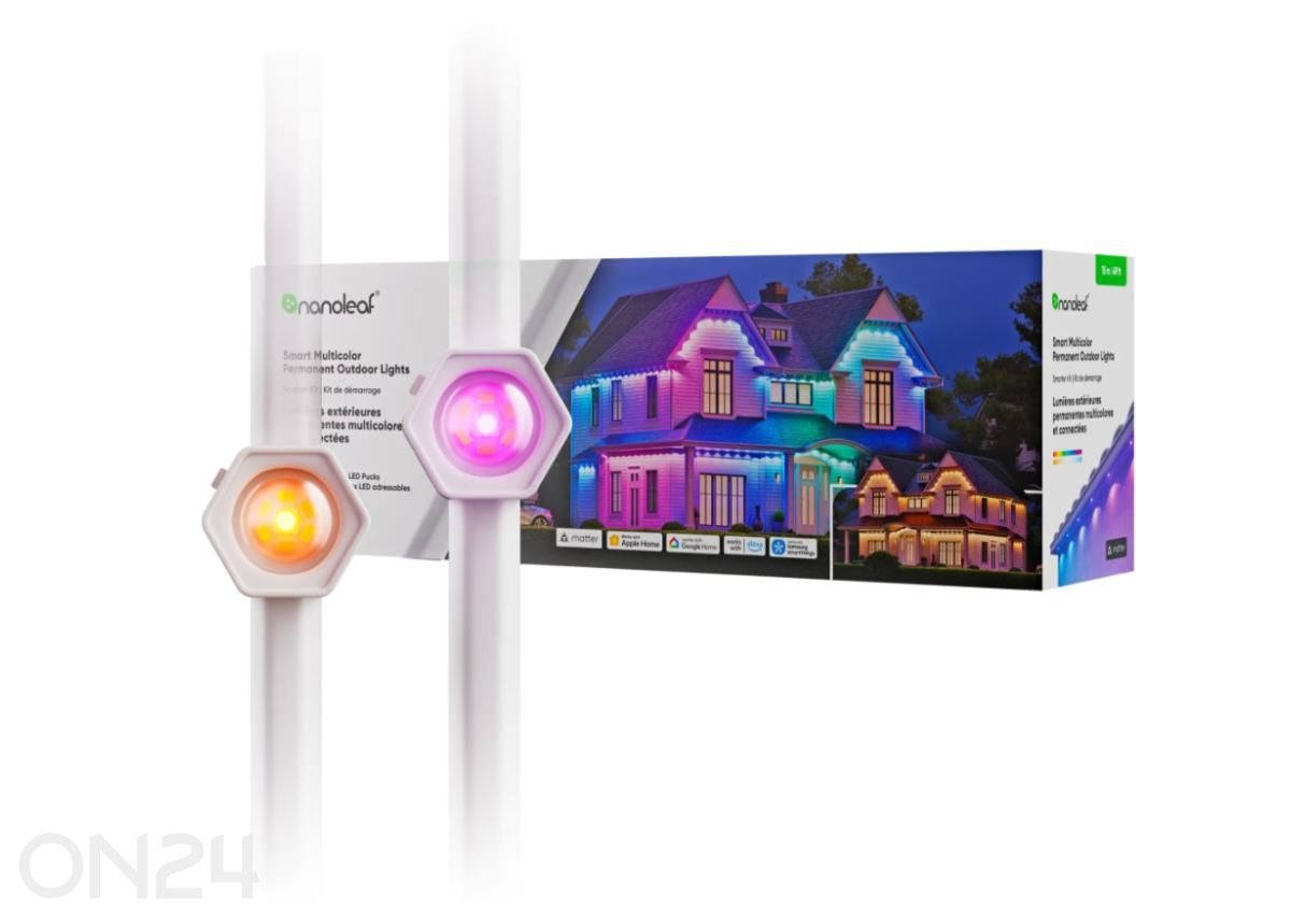 Nanoleaf умная многоцветная постоянная уличная подсветка — стартовый комплект (15 м) увеличить