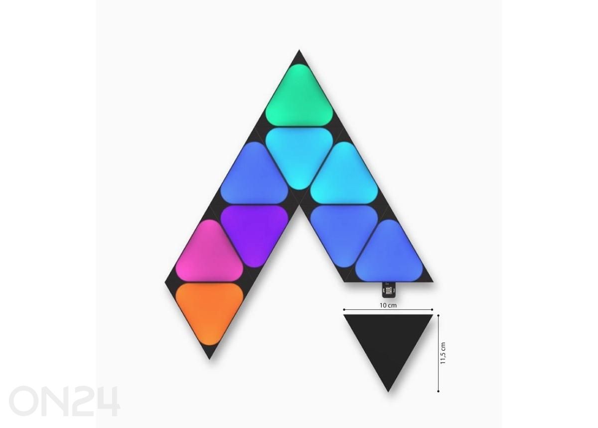 Nanoleaf Shapes Black Mini Triangles расширительный комплект (10 панелей), чёрный увеличить размеры
