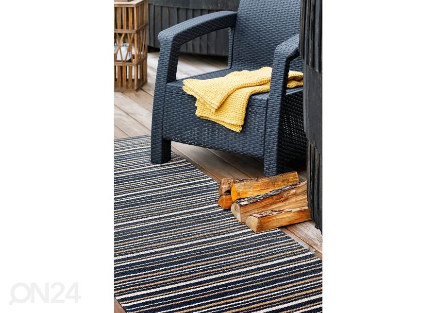 Narma пластиковый ковер Hullo black-beige 70x200 см увеличить