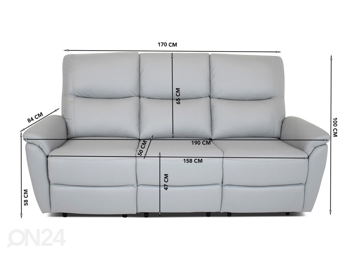 Relax 3-местный диван (электрический) увеличить размеры
