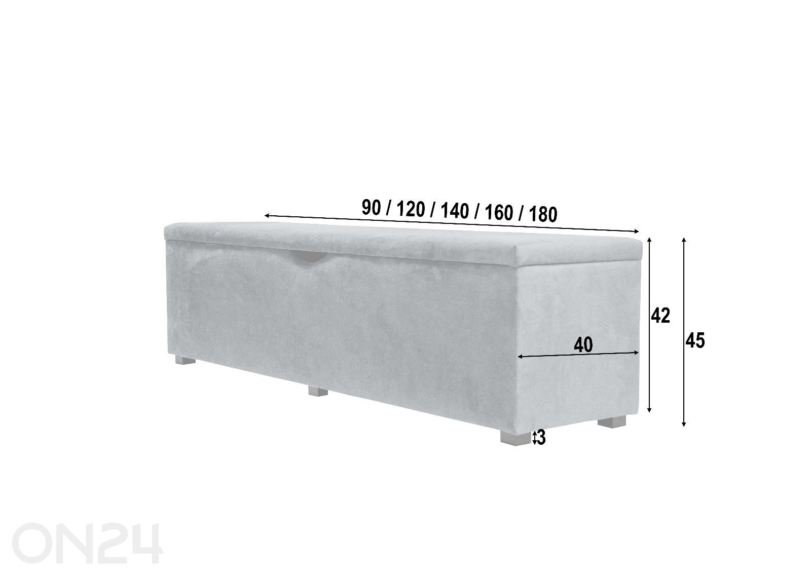 Sime Beds пуф с ящиком для хранения Vault sile 90 см увеличить размеры